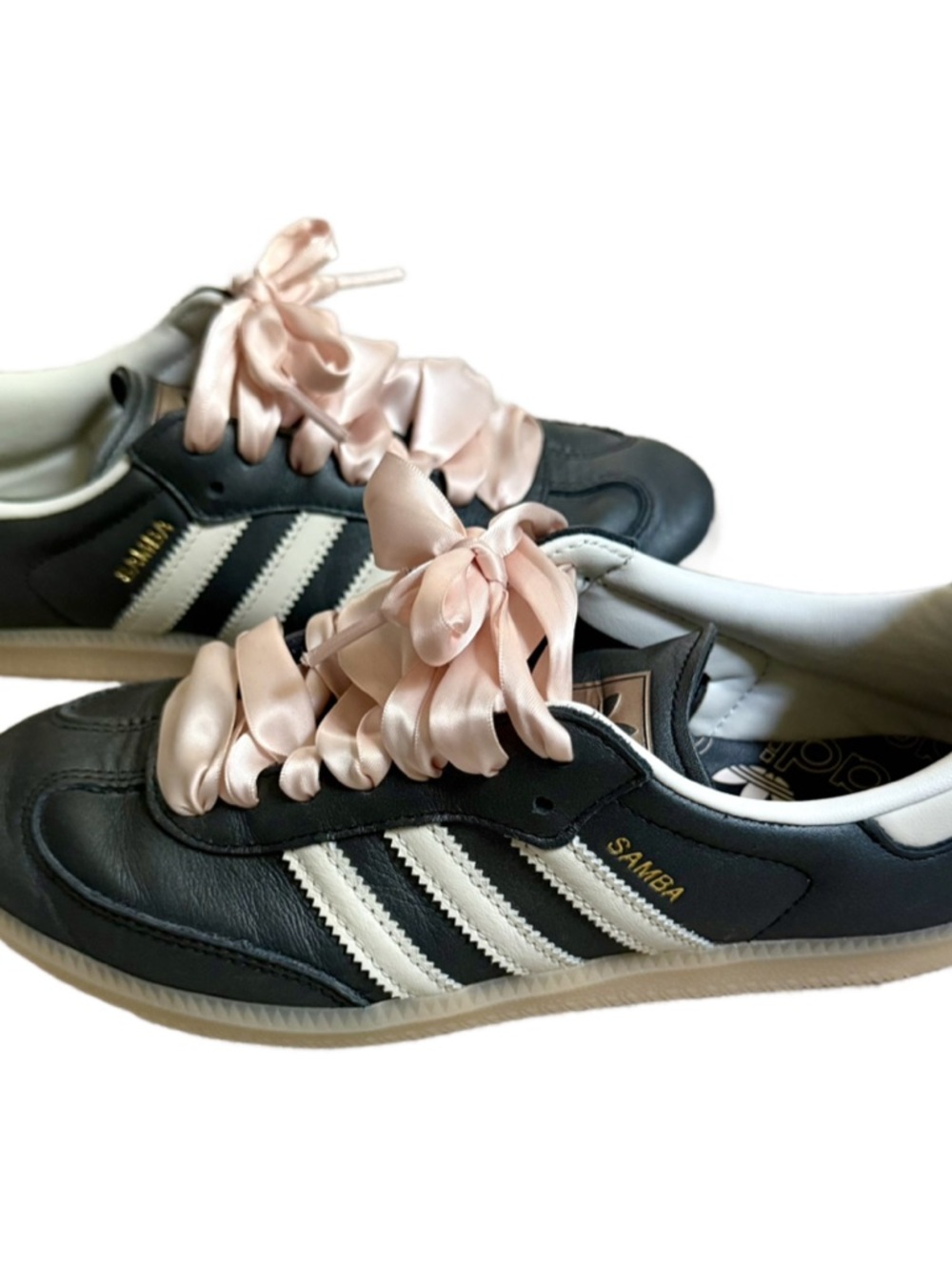 adidas Samba OG Shoes Core Black / Off White / Wonder Quartz - Picture 2 of 5